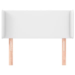 Čelo postele typu ušák bílá 103 x 16 x 78/88 cm umělá kůže - obrázek 3