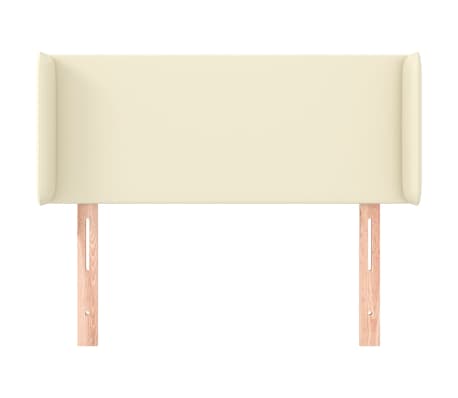 vidaXL Κεφαλάρι με Πτερύγια Κρεμ 103x16x78/88 εκ. Συνθετικό Δέρμα