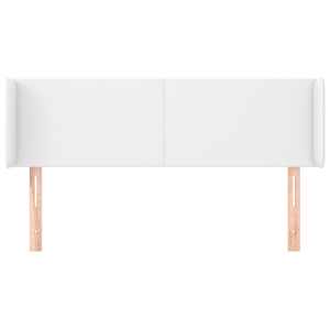 Čelo postele typu ušák bílá 147x16x78/88 cm umělá kůže - obrázek 3