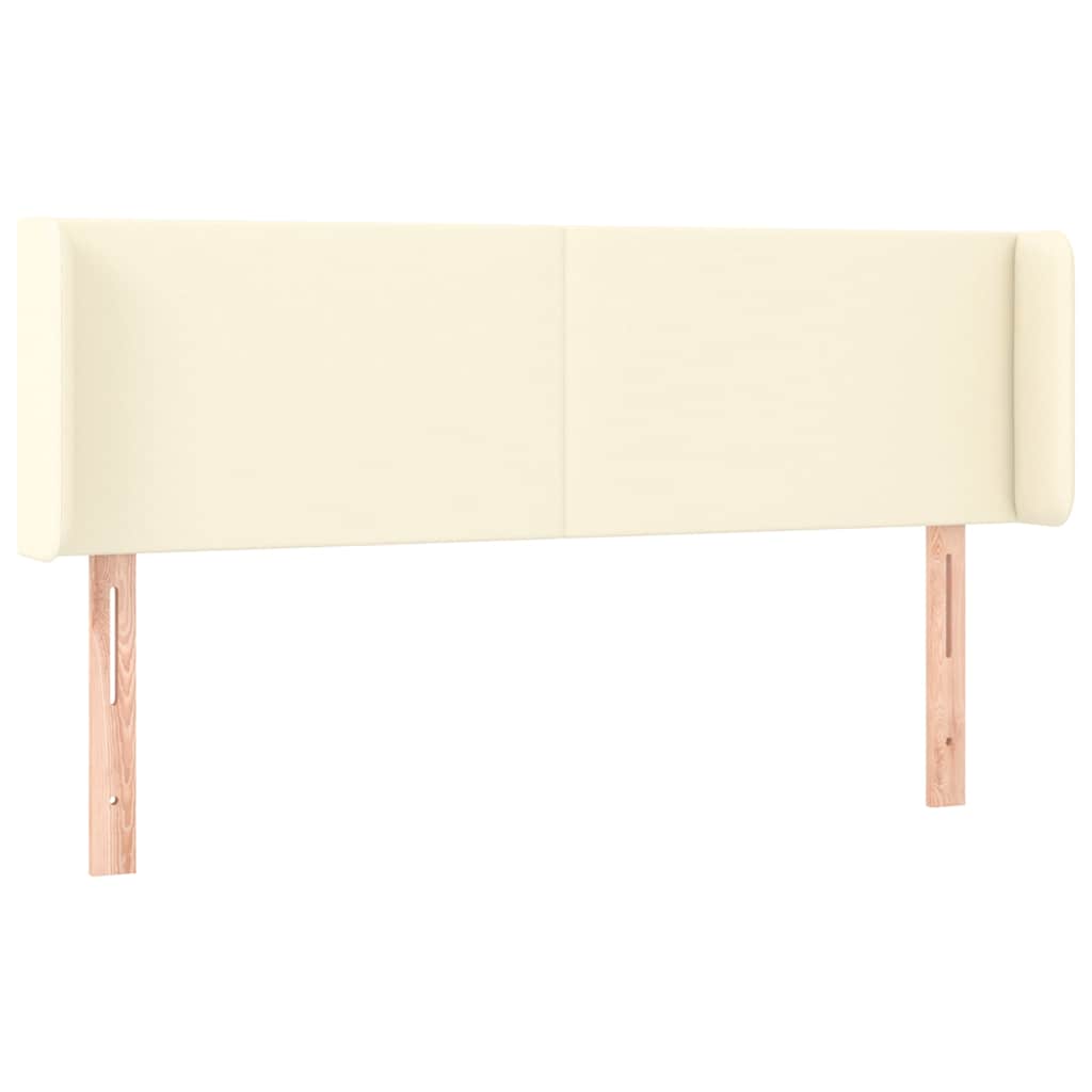 vidaXL Hoofdbord met randen 147x16x78/88 cm kunstleer crèmekleurig, foto 3