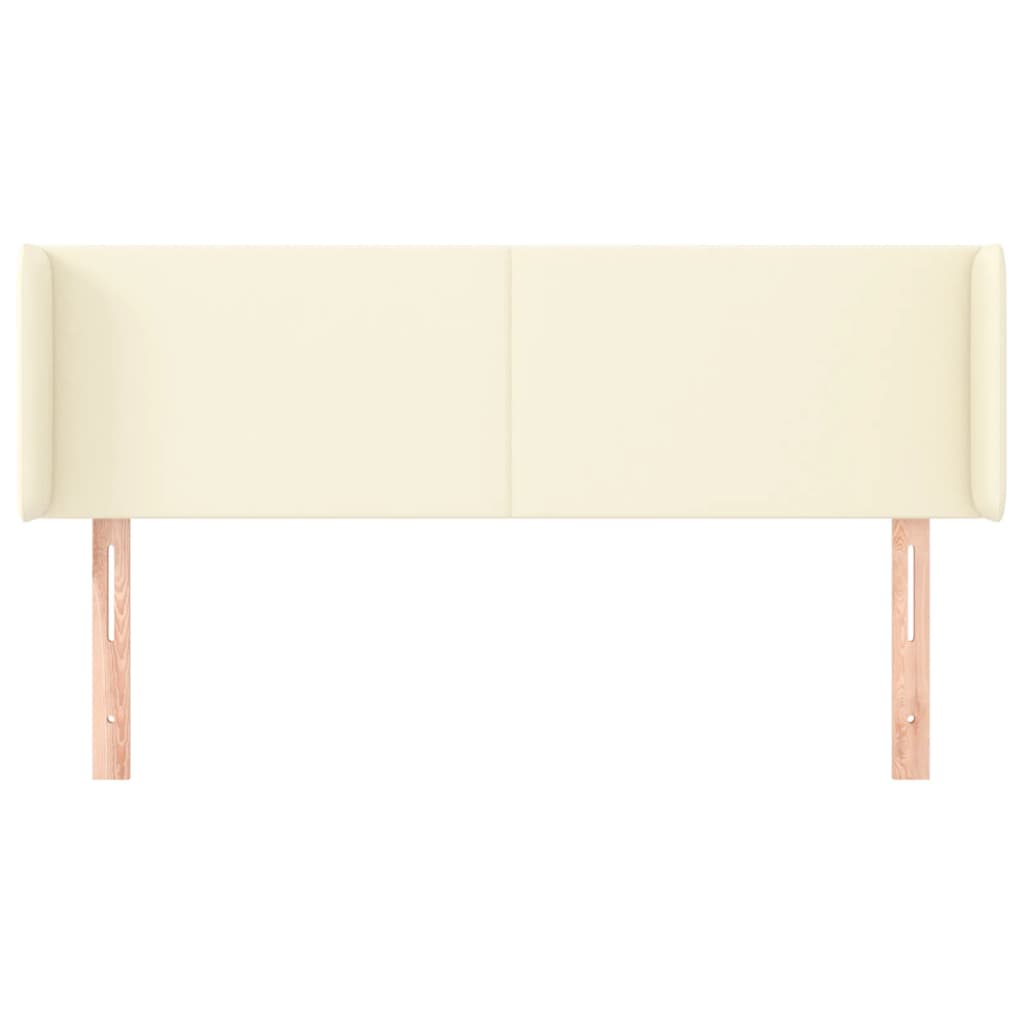 Thumbnail - vidaXL Kopfteil mit Ohren Creme 147x16x78/88 cm Kunstleder