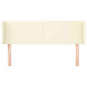 Čelo postele typu ušák krémové 147 x 16 x 78/88 cm umělá kůže - obrázek 3