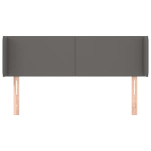 Čelo postele typu ušák šedá 147 x 16 x 78/88 cm umělá kůže - obrázek 3