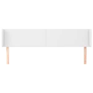 Čelo postele typu ušák bílá 163x16x78/88 cm umělá kůže - obrázek 3