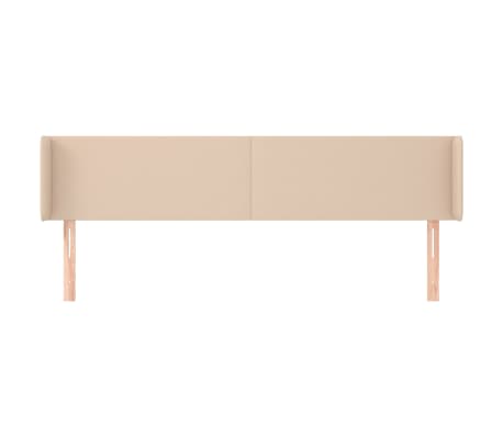 vidaXL Cabecero de cuero sint&eacute;tico color capuchino 163x16x78/88 cm