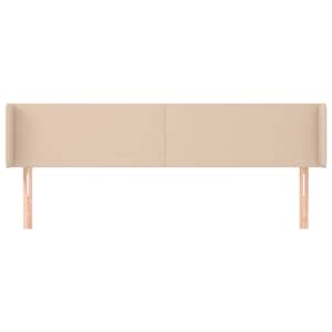 vidaXL Cabecero de cuero sint&eacute;tico color capuchino 163x16x78/88 cm