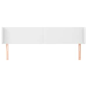 Čelo postele typu ušák bílá 183x16x78/88 cm umělá kůže - obrázek 3