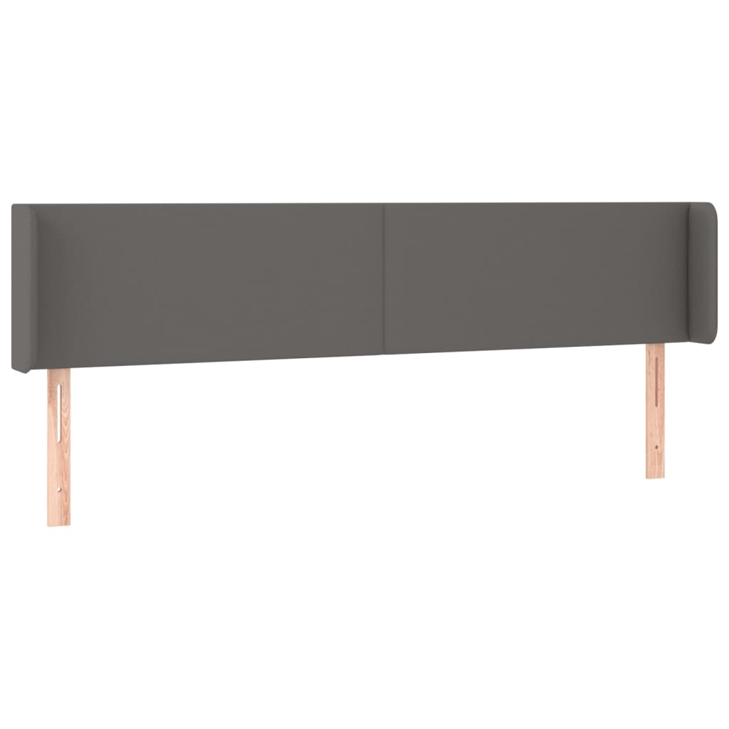 vidaXL Čelo postele typu ušák šedá 183x16x78/88 cm umělá kůže