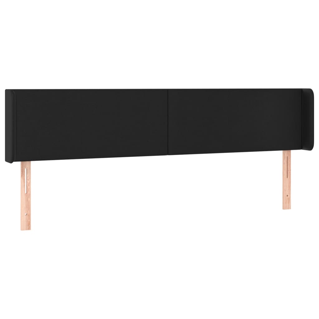 vidaXL Čelo postele typu ušák černé 203x16x78/88 cm umělá kůže