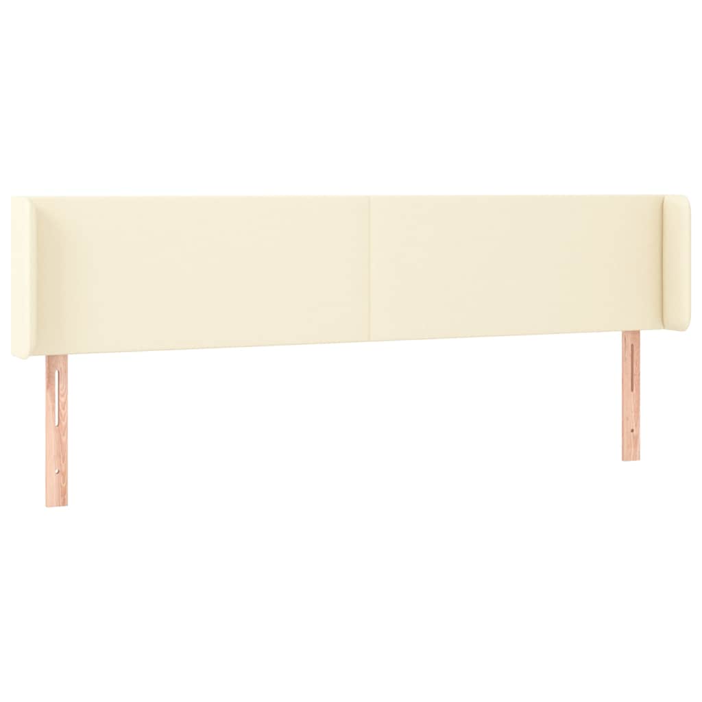 vidaXL Čelo postele typu ušák krémové 203x16x78/88 cm umělá kůže