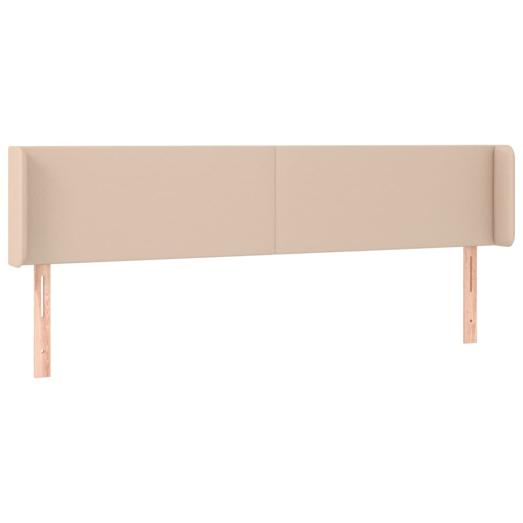 vidaXL Čelo postele typu ušák cappuccino 203x16x78/88 cm umělá kůže