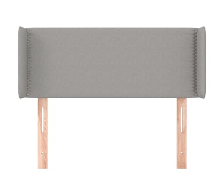 vidaXL Uzglavlje s u&scaron;ima svjetlosivo 83x16x78/88 cm od tkanine