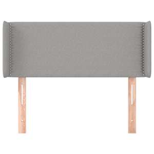 vidaXL Uzglavlje s u&scaron;ima svjetlosivo 83x16x78/88 cm od tkanine