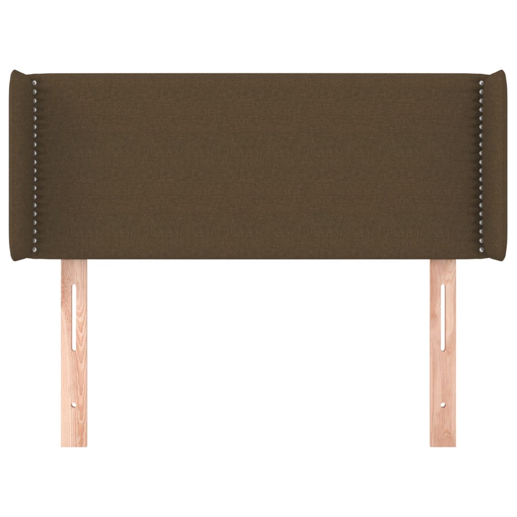vidaXL Hoofdbord met randen 83x16x78/88 cm stof donkerbruin afbeelding