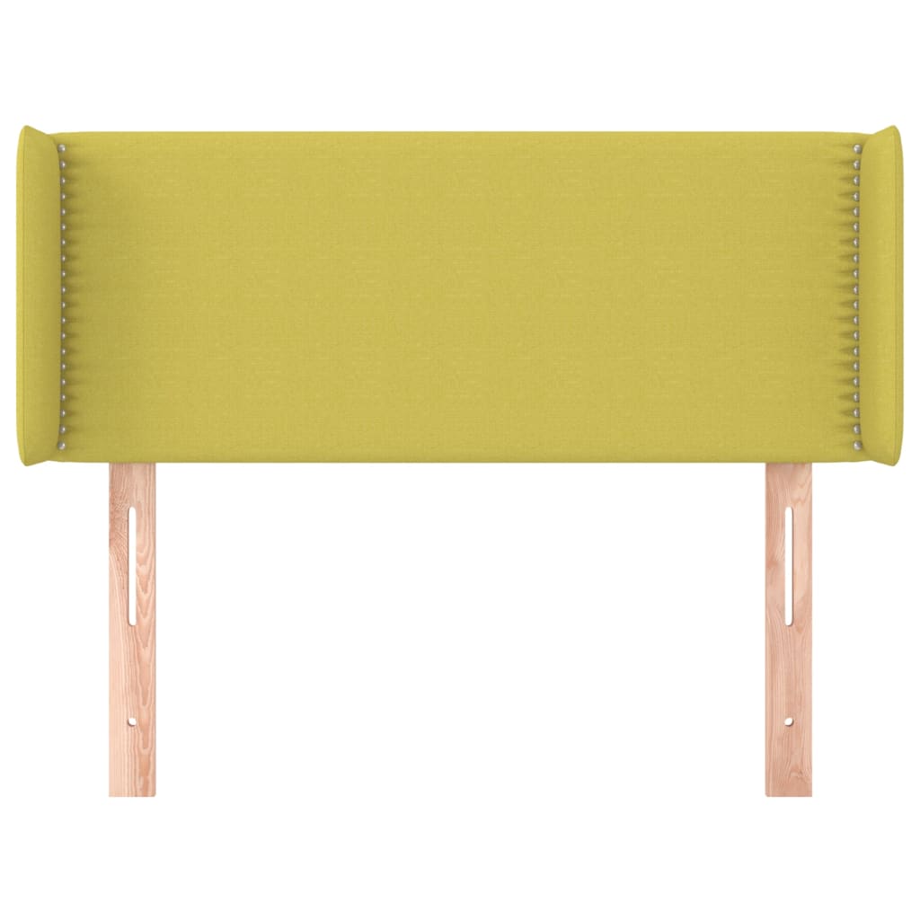 vidaXL Hoofdbord met randen 83x16x78/88 cm stof groen afbeelding