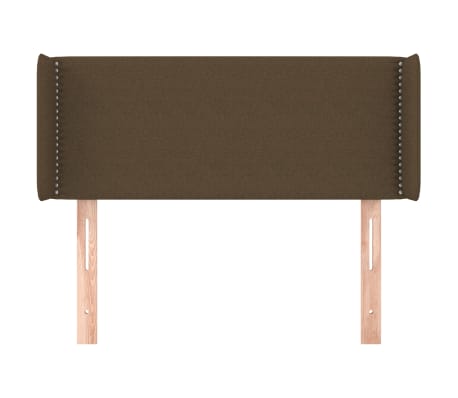 vidaXL Kopfteil mit Ohren Dunkelbraun 93x16x78/88 cm Stoff