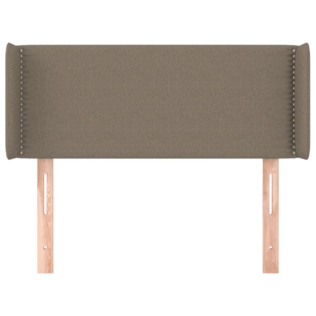 vidaXL Hoofdbord met randen 93x16x78/88 cm stof taupe afbeelding