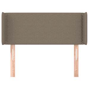 Čelo postele typu ušák taupe 93 x 16 x 78/88 cm textil - obrázek 3