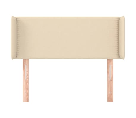vidaXL Tăblie de pat cu aripioare crem 93x16x78/88 cm textil