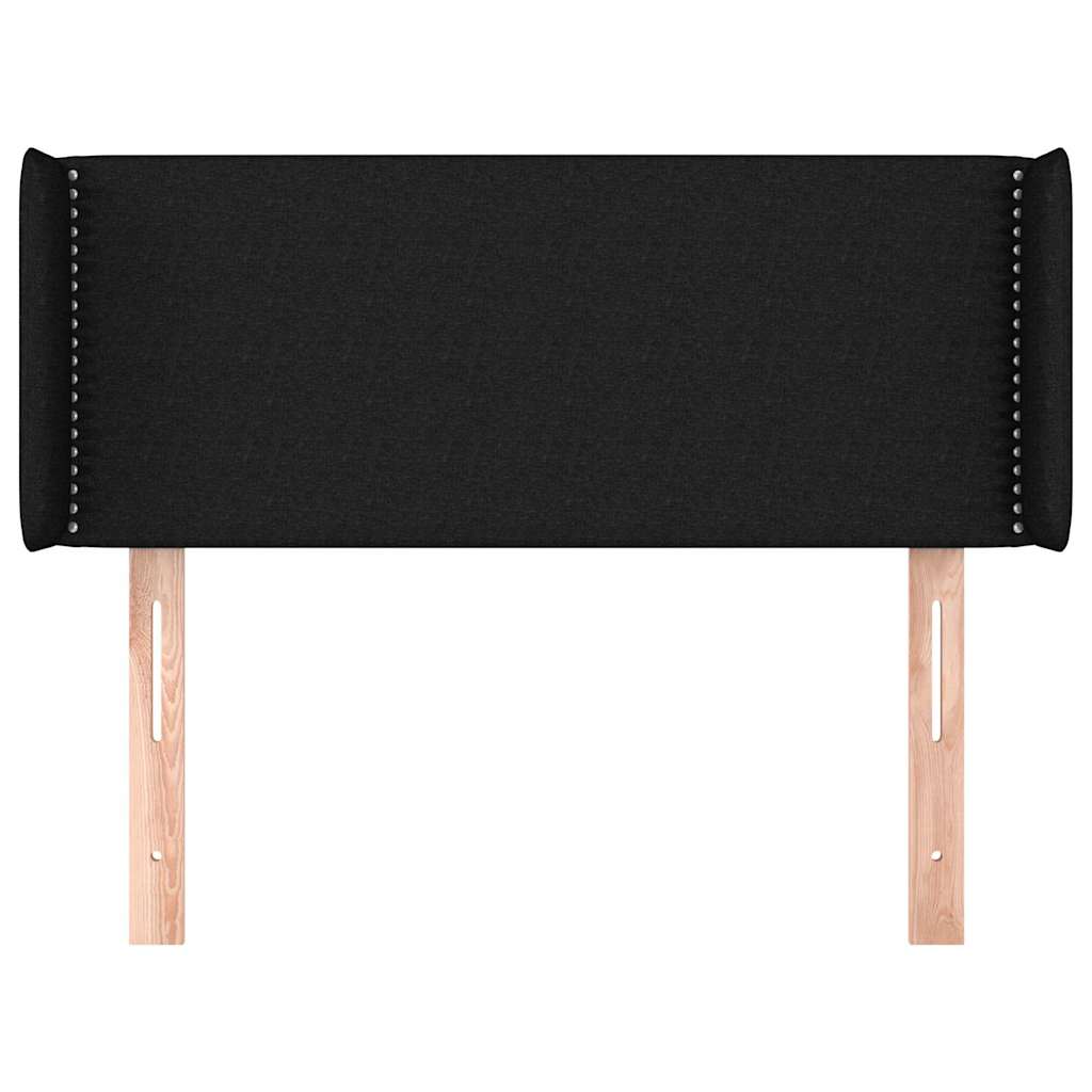 vidaXL Hoofdbord met randen 103x16x78/88 cm stof zwart, foto 2