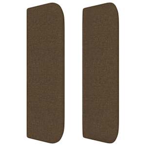 Čelo postele typu ušák tmavě hnědé 103x16x78/88 cm textil - obrázek 4
