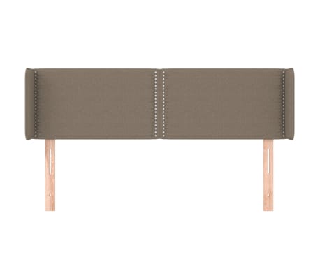 vidaXL Tête de lit avec oreilles Taupe 147x16x78/88 cm Tissu