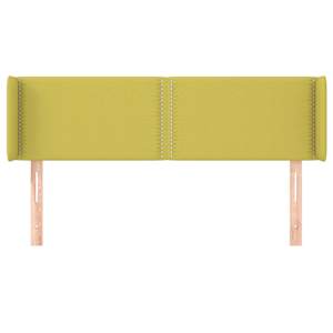 vidaXL Tăblie de pat cu aripioare, verde, 147x16x78/88 cm textil