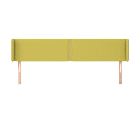 vidaXL Tăblie de pat cu aripioare verde 163x16x78/88 cm catifea