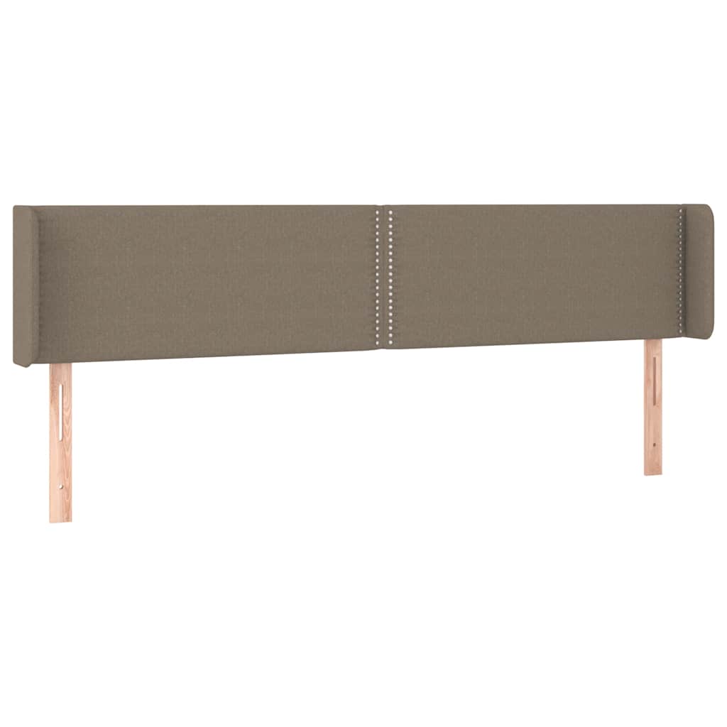 vidaXL Hoofdbord met randen 183x16x78/88 cm stof taupe, foto 3