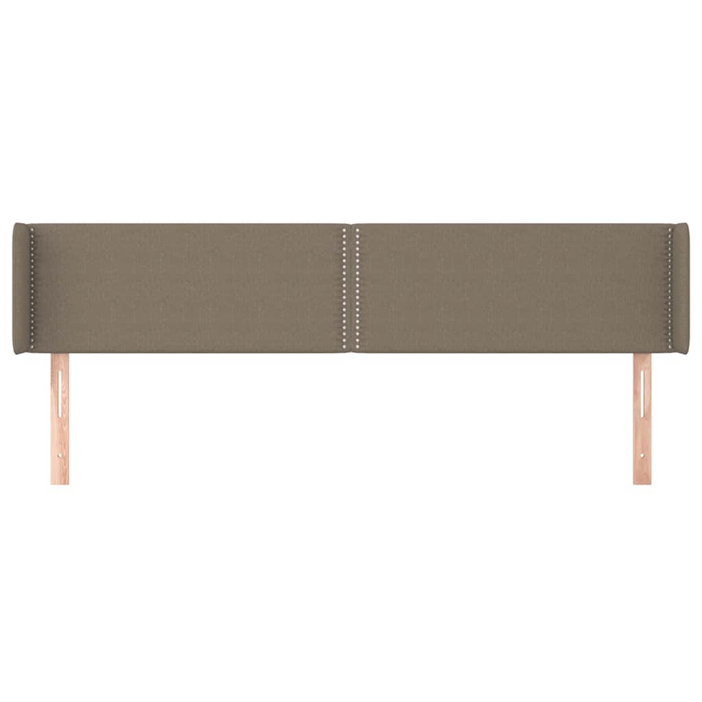 vidaXL Hoofdbord met randen 183x16x78/88 cm stof taupe, foto 2