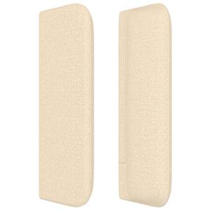 Čelo postele typu ušák krémové 183x16x78/88 cm textil - obrázek 4