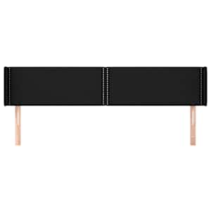 Čelo postele typu ušák černé 203 x 16 x 78/88 cm textil - obrázek 3