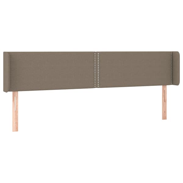 vidaXL voodipeats servadega, pruunikashall, 203x16x78/88 cm, kangas