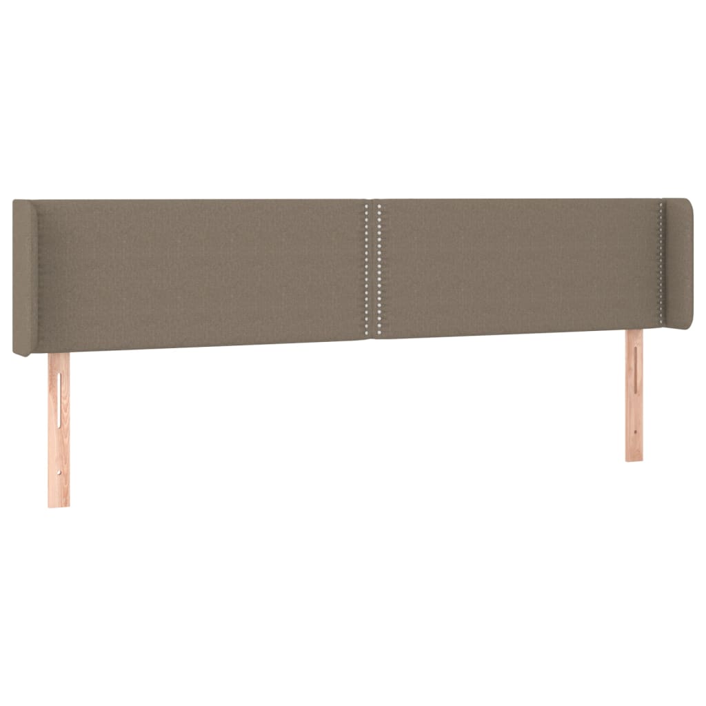 vidaXL Čelo postele typu ušák taupe 203 x 16 x 78/88 cm textil