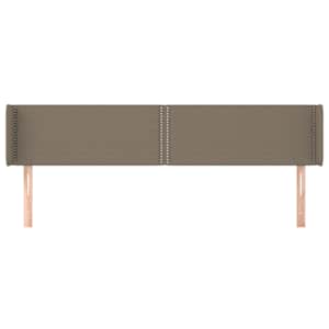 Čelo postele typu ušák taupe 203 x 16 x 78/88 cm textil - obrázek 3