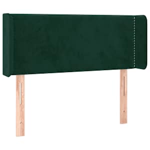 Čelo postele typu ušák tmavě zelená 83x16x78/88 cm samet - obrázek 2