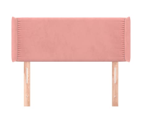 vidaXL Горна табла за легло, розова, 83x16x78/88 см, кадифе