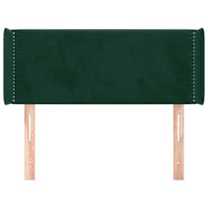 Čelo postele typu ušák tmavě zelená 93x16x78/88 cm samet - obrázek 3