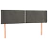 vidaXL voodipeats servadega, tumehall, 147x16x78/88 cm, samet
