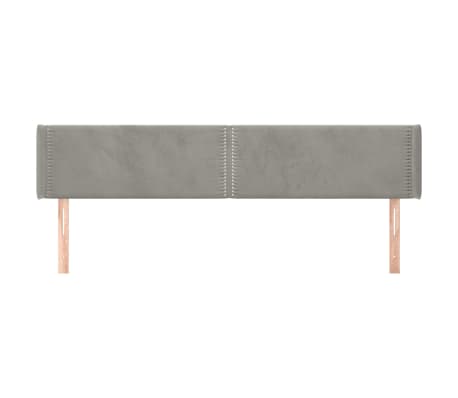 vidaXL Uzglavlje s u&scaron;ima svjetlosivo 163x16x78/88 cm bar&scaron;unasto