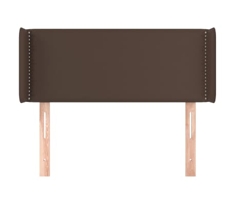 vidaXL Tăblie de pat cu aripioare maro 83x16x78/88 cm piele ecologică