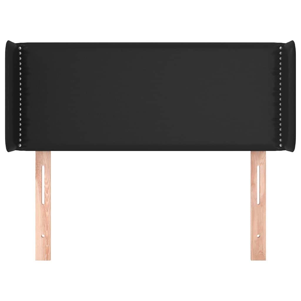 vidaXL Hoofdbord met randen 93x16x78/88 cm kunstleer zwart, foto 2