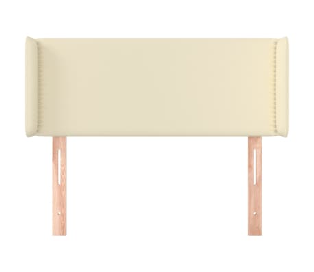 vidaXL Tête de lit avec oreilles Crème 93x16x78/88 cm Similicuir