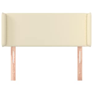vidaXL Tête de lit avec oreilles Crème 93x16x78/88 cm Similicuir