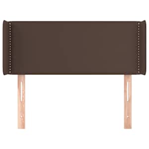 vidaXL Tăblie de pat cu aripioare maro 93x16x78/88 cm piele ecologică