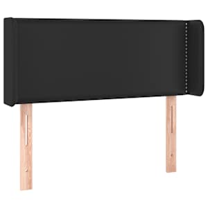 Čelo postele typu ušák černé 103 x 16 x 78/88 cm umělá kůže - obrázek 2