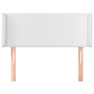Čelo postele typu ušák bílá 103 x 16 x 78/88 cm umělá kůže - obrázek 3