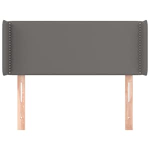 Čelo postele typu ušák šedá 103 x 16 x 78/88 cm umělá kůže - obrázek 3