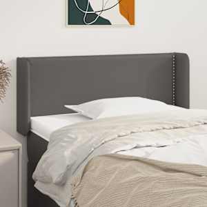 Čelo postele typu ušák šedá 103 x 16 x 78/88 cm umělá kůže - obrázek 1
