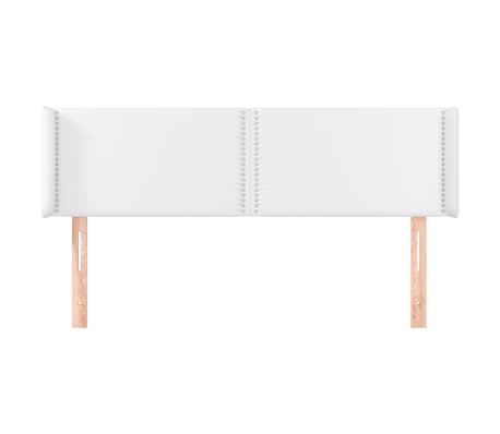 vidaXL Uzglavlje s u&scaron;ima bijelo 147x16x78/88 cm od umjetne kože